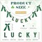 St. Patrick's Day Garland Decorations, 6.1Ft Glitter Sequin Wooden Lucky & Satin Bows Hanging Banner with Pearl Beads, Sanit Patty's Irish Holiday Mantel Fireplace Wall Party Decor